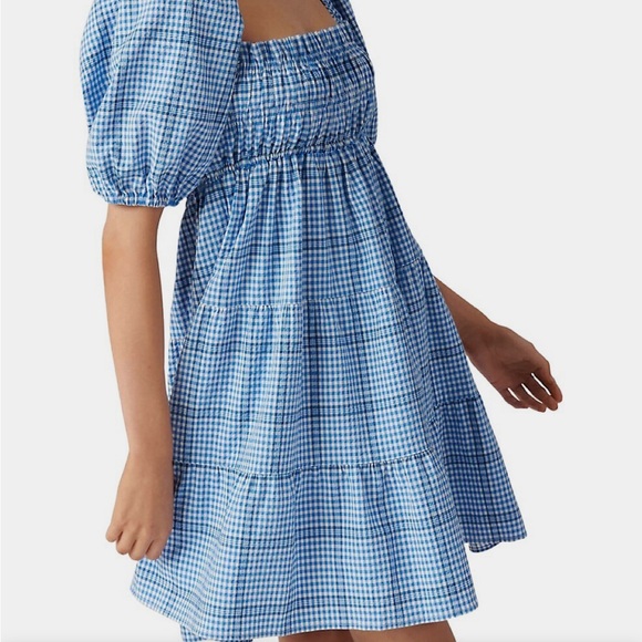 Ever New gingham mini dress with puff sleeves - Picture 6 of 6